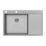 Кухонная мойка Paulmark Kroner-Edge 78F L (780*510) Брашированная сталь BS