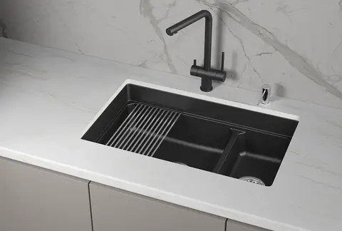 Кухонная мойка Granula KS-7304iU (730*450) Шварц