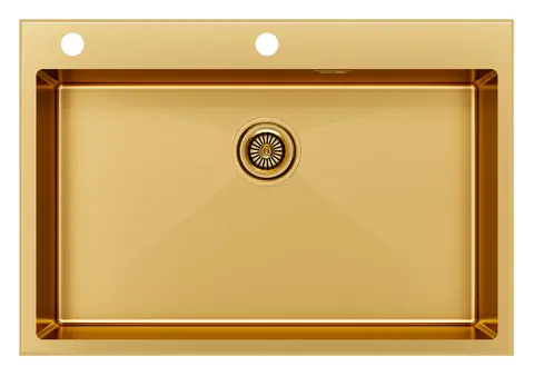 Кухонная мойка Paulmark Kroner-Edge 75 (750*510) Брашированное золото BG