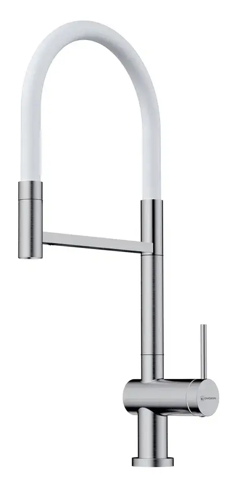 Смеситель Omoikiri Kanto-2 Plus-SB BN-WH (4994450) Нержавеющая сталь/Белый